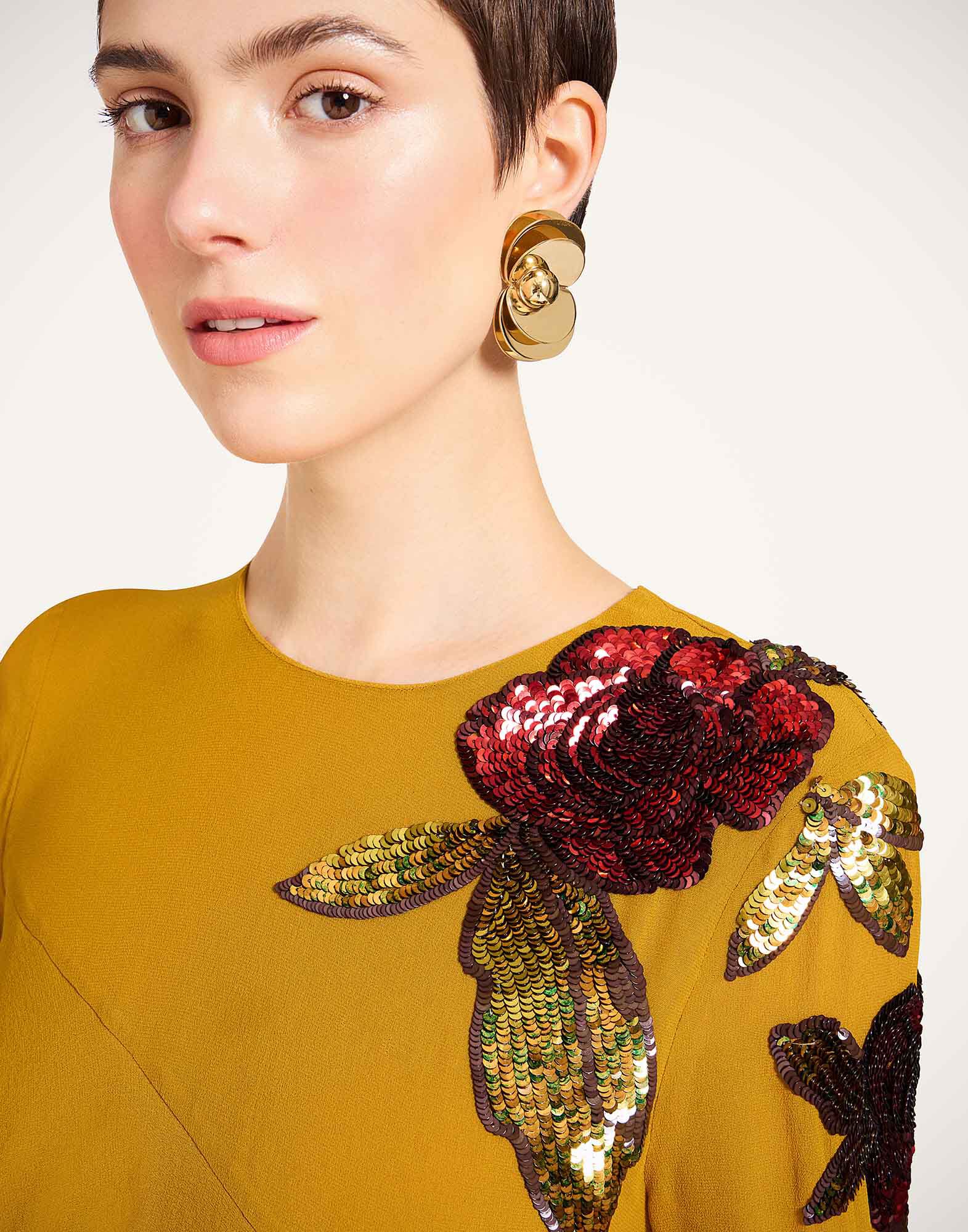Naiad Dress La DoubleJ: Solid Dark Yellow DRE1012SIL025