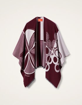 Poncho La DoubleJ: Eclipse Placée Burgundy SCA0064WOL027