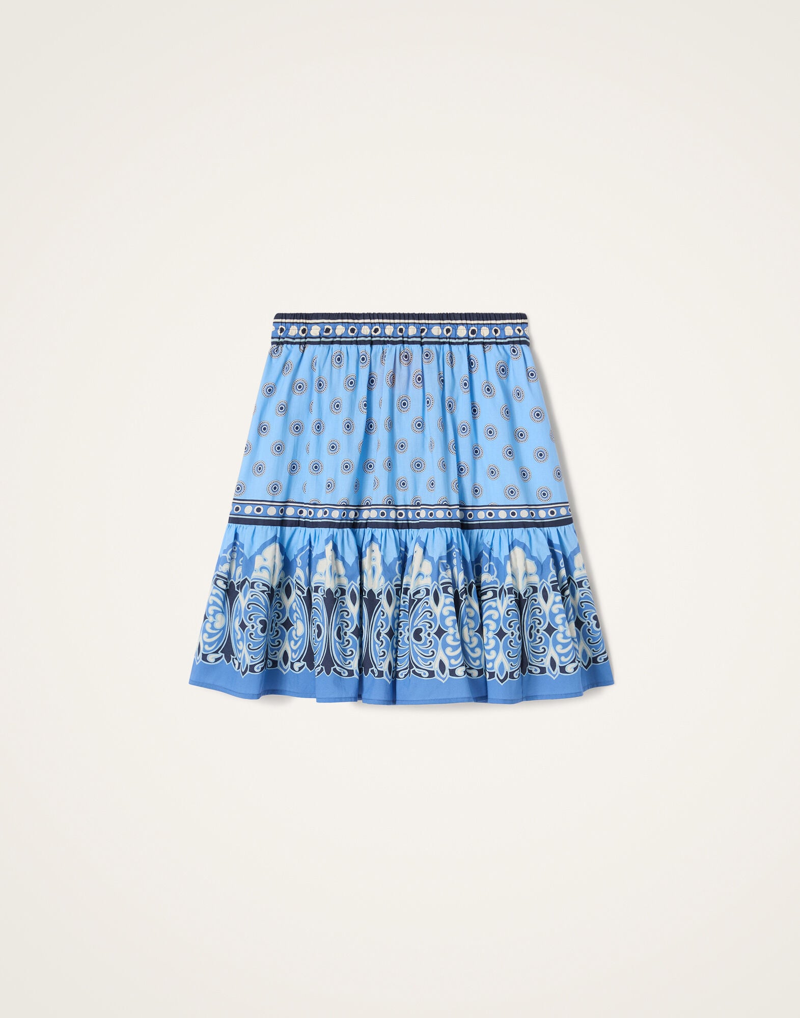 Mini Big Skirt La DoubleJ: Cocoon Placée Blue Mini Big Skirt La DoubleJ: Cocoon Placée Blue SKI0206COT098