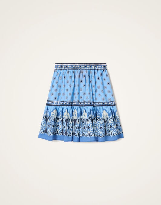 Mini Big Skirt La DoubleJ: Cocoon Placée Blue Mini Big Skirt La DoubleJ: Cocoon Placée Blue SKI0206COT098