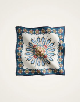 Foulard 140 La DoubleJ: Nucleus Placée Blue SCA0060MOS001