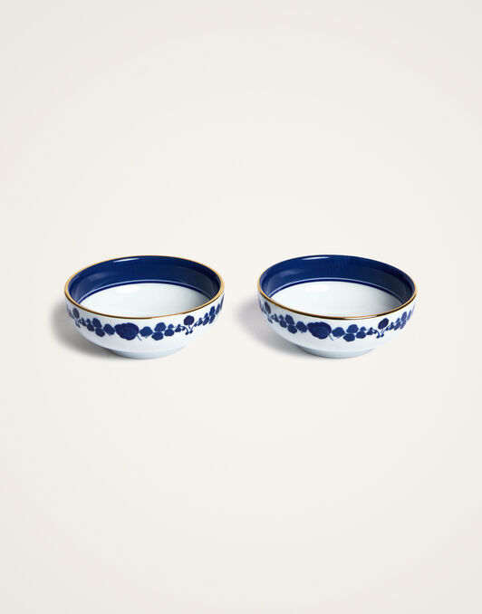 Snack Bowl Set Of 2 La DoubleJ: Wildbird Blue Snack Bowl Set Of 2 La DoubleJ: Wildbird Blue BWT0004CER001