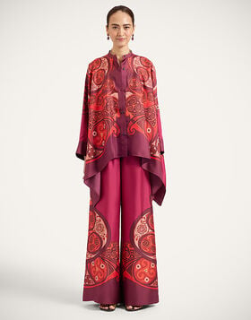 Palazzo Pants La DoubleJ: Alchemy Placée Dark Red TRO0026SIL001