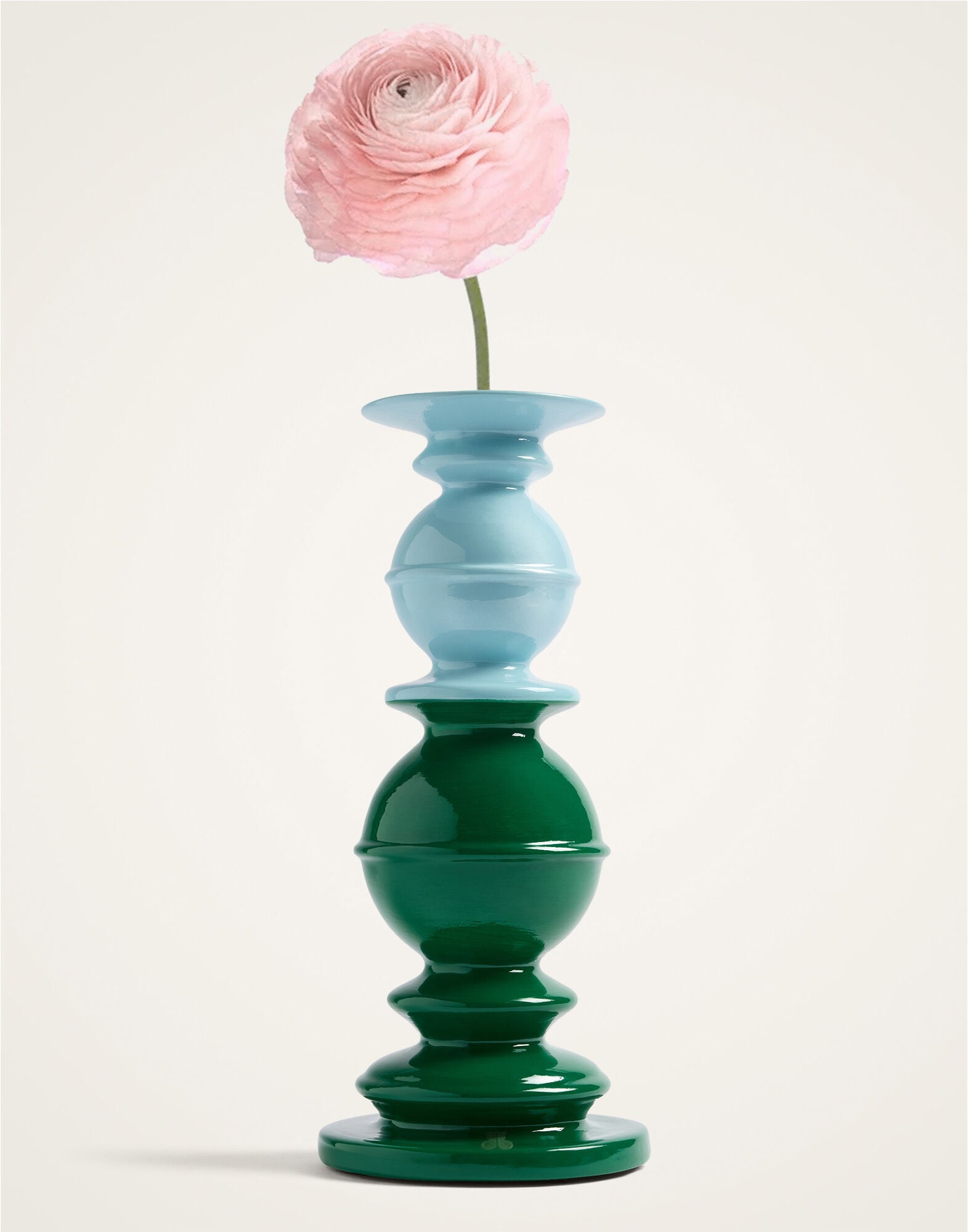 Space Pillar Candle La DoubleJ: Color Block Green, Light Blue, Saffron OTC0012CEW001