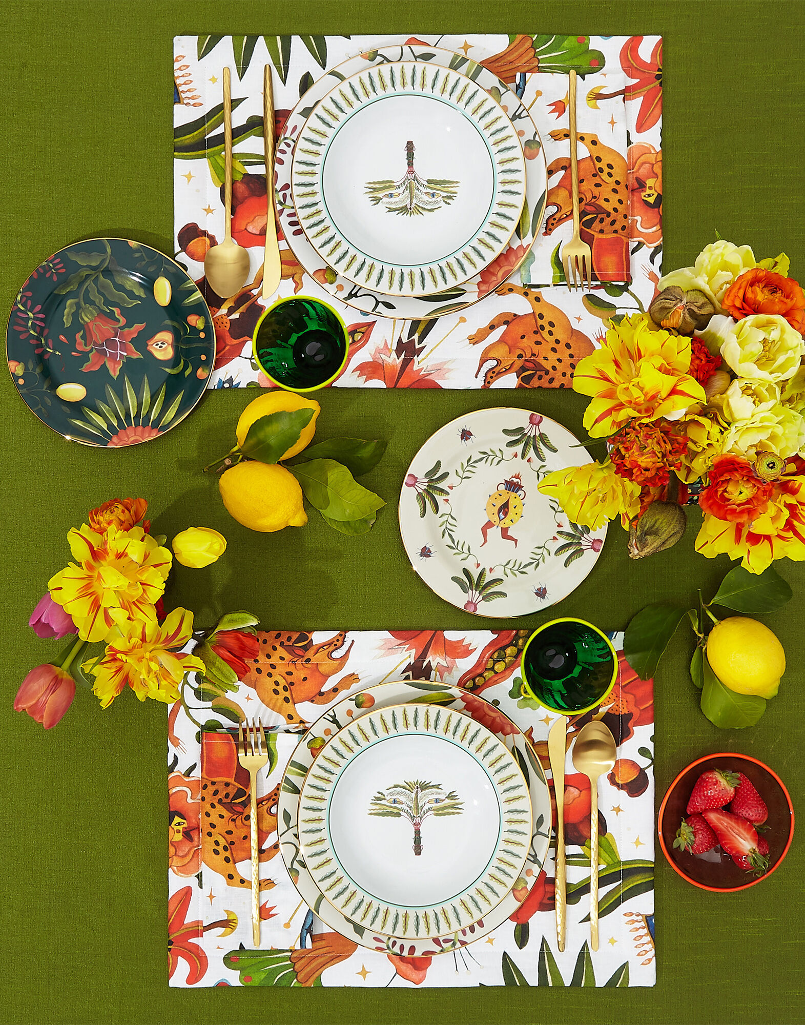 Placemat Set Of 2 La DoubleJ: Jungle Book Placemat Set Of 2 La DoubleJ: Jungle Book TBM0001LIN005