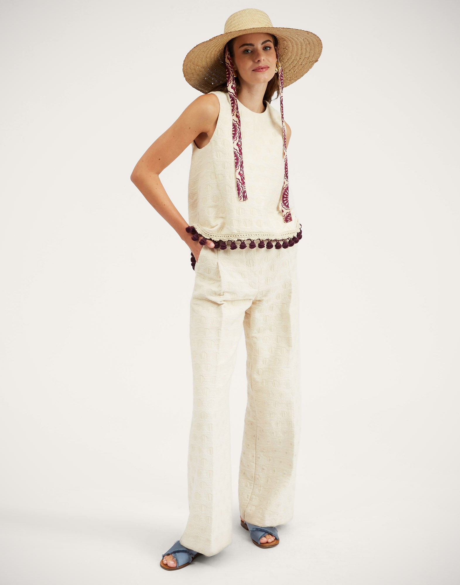 Loose Pants La DoubleJ: Creamy TRO0113JCQ076