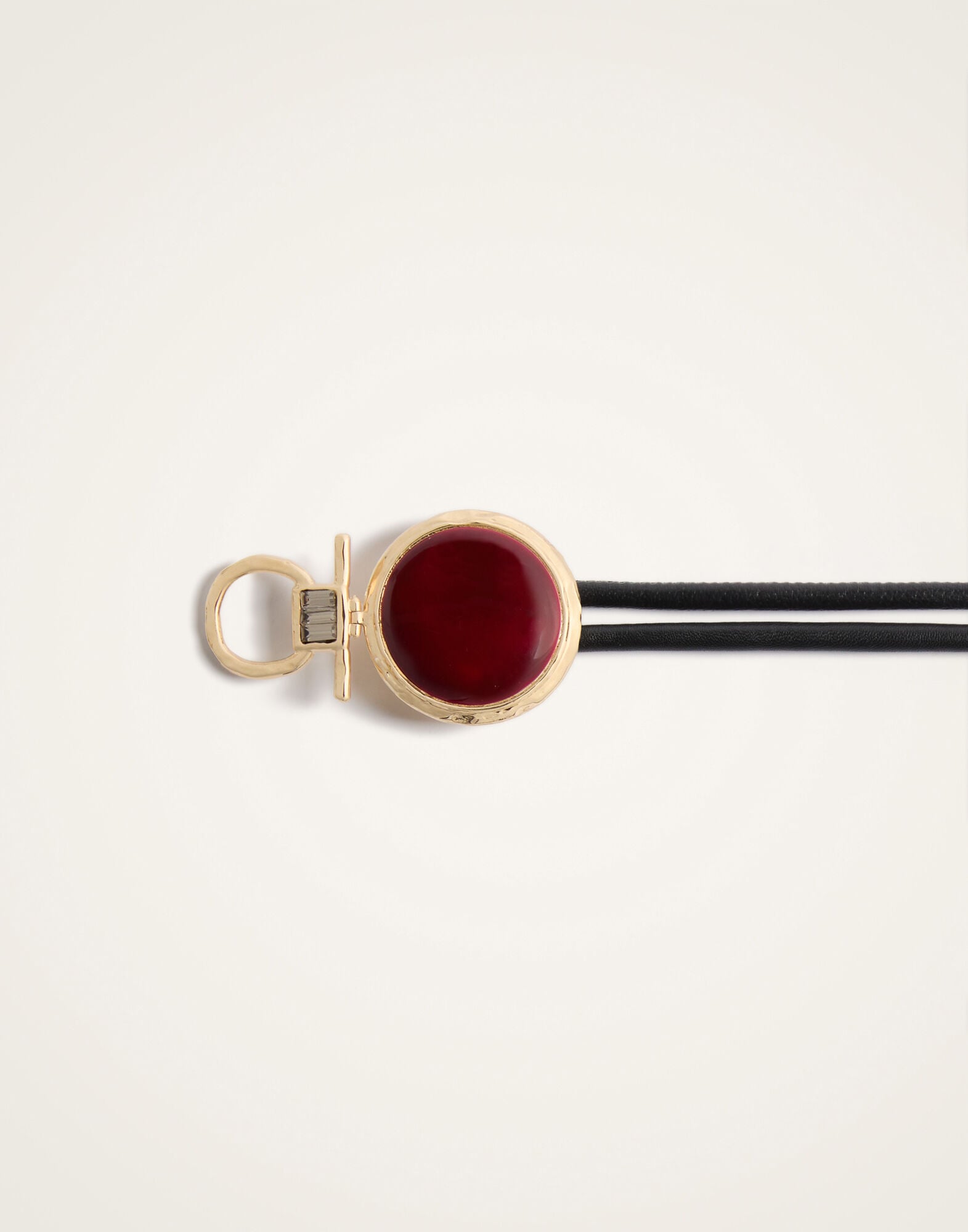 Shen Loop Belt La DoubleJ: 24K Gold Plate & Red Enamel Shen Loop Belt La DoubleJ: 24K Gold Plate & Red Enamel BEL0021BRA008
