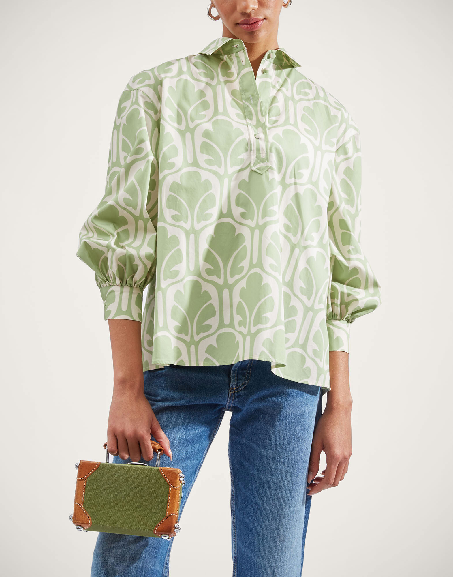 Poet Shirt La DoubleJ: Grove Poet Shirt La DoubleJ: Grove SHI0055COT039