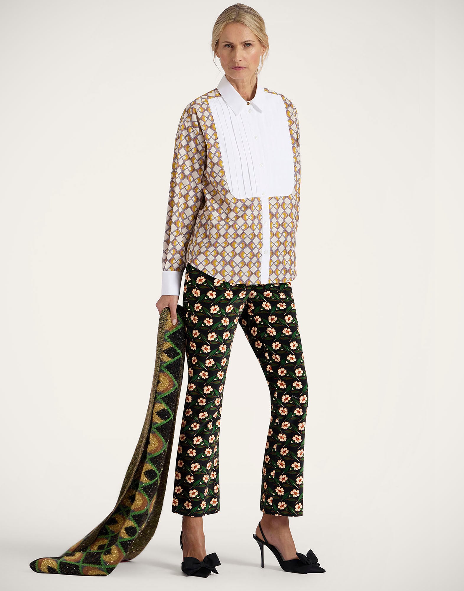 Peggy Shirt La DoubleJ: Half-Light Micro Cream Peggy Shirt La DoubleJ: Half-Light Micro Cream SHI0115COT001