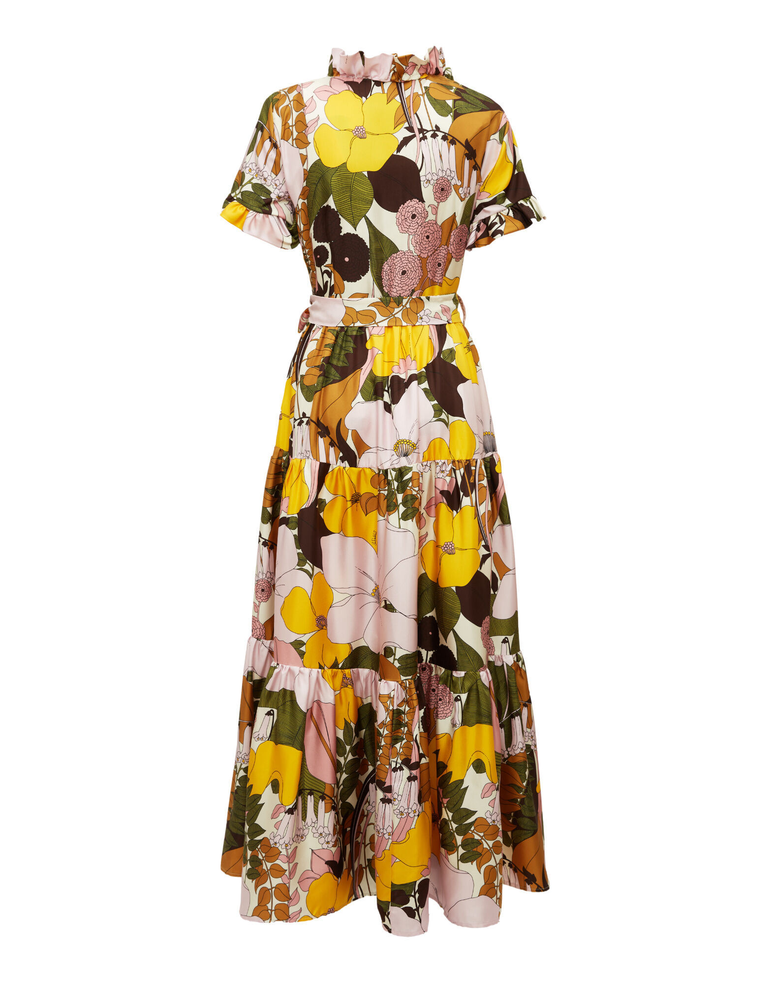 Long And Sassy Dress La DoubleJ: Big Flower Rose Long And Sassy Dress La DoubleJ: Big Flower Rose DRE0017SIL001