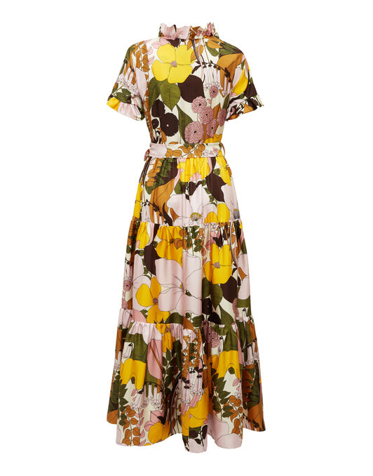 Long And Sassy Dress La DoubleJ: Big Flower Rose Long And Sassy Dress La DoubleJ: Big Flower Rose DRE0017SIL001