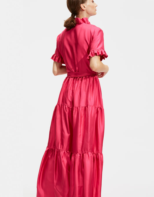 Long & Sassy Dress La DoubleJ: Solid Magenta Long & Sassy Dress LaDoubleJ: Solid Magenta DRE0017SIL001