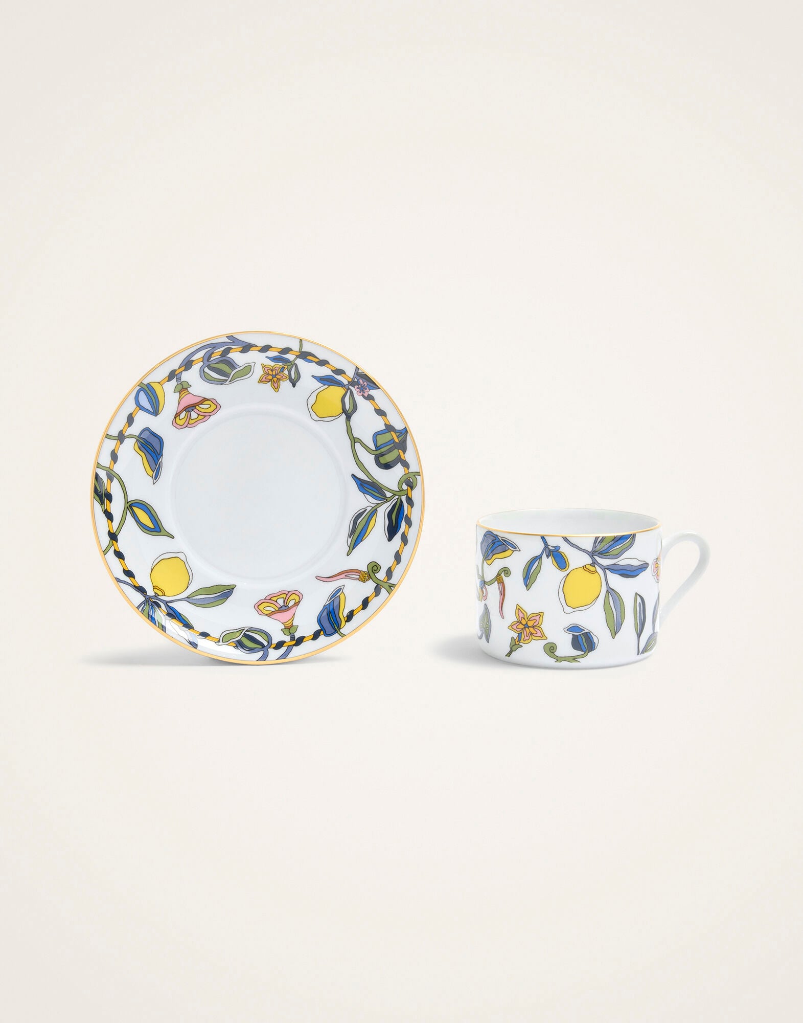 Impero Tea Cup Set Of 2 La DoubleJ: Borboni White Impero Tea Cup Set Of 2 La DoubleJ: Borboni White CUP0012CER001