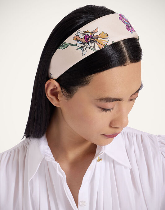 Flat Headband La DoubleJ: Mini Iris Ivory Flat Headband La DoubleJ: Mini Iris Ivory HEB0023FOD001