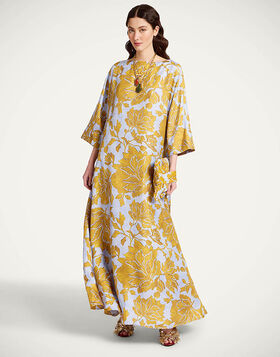 Muumuu Dress Round Neck La DoubleJ: Tangle Light Blue DRE0370SIL001