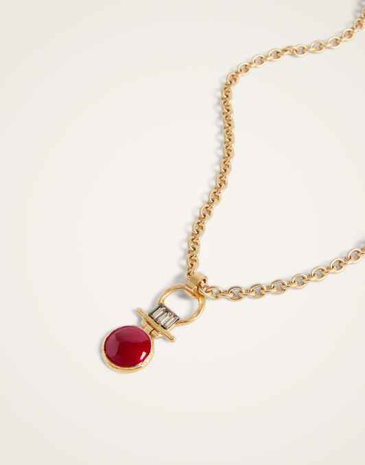 Mini Shen Loop Necklace La DoubleJ: 24K Gold Plate And Enamel Mini Shen Loop Necklace La DoubleJ: 24K Gold Plate And Enamel NEC0066BRA003