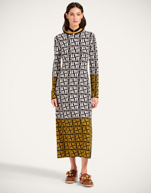 Knit Swing Dress La DoubleJ: Black & White DRE1019KNI191
