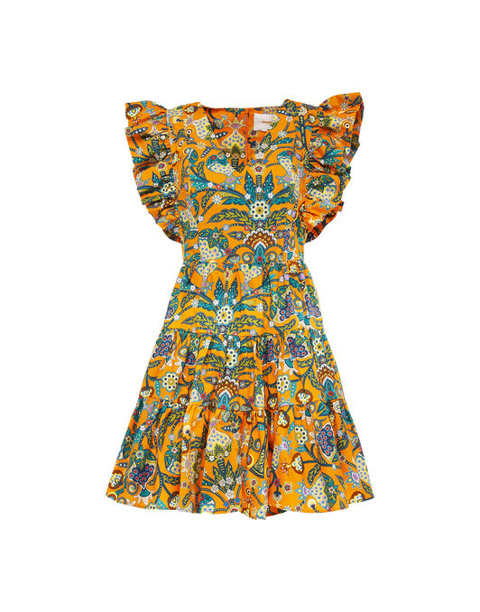 Honeybun Dress La DoubleJ: Tree Of Life Arancio Honeybun Dress LaDoubleJ: Tree Of Life Arancio DRE0240COT001