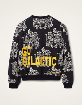 Off Court Sweatshirt La DoubleJ: Crazy Tigers Black & White SWE0035JER054