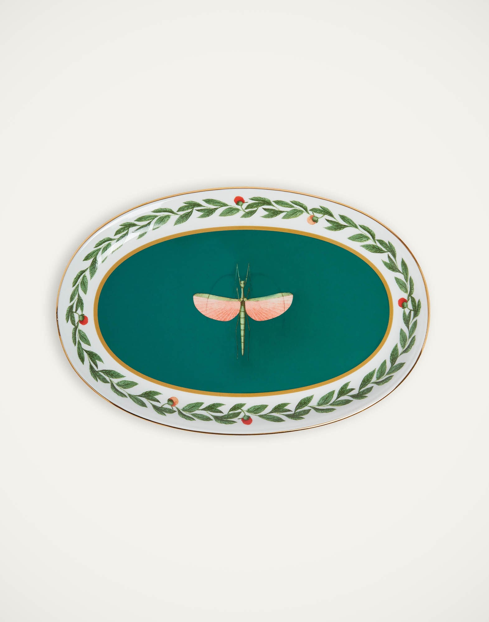 Oval Platter La DoubleJ: Libellula Green Oval Platter La DoubleJ: Libellula Green PLA0002CER001