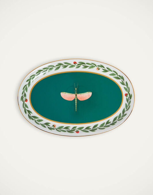 Oval Platter La DoubleJ: Libellula Green Oval Platter La DoubleJ: Libellula Green PLA0002CER001