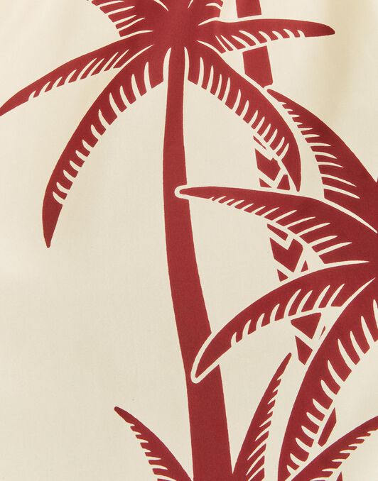 Foulard Shirt La DoubleJ: Date Palms Placée Ivory SHI0167LAC008