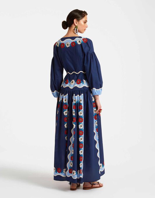 Viviana Dress La DoubleJ: Whitsun Placée Blue DRE0716COT056