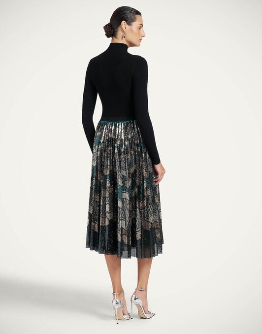 Moondance Knit Dress La DoubleJ: Frills Placée Dark Green Moondance Knit Dress La DoubleJ: Frills Placée Dark Green DRE1017KNI192