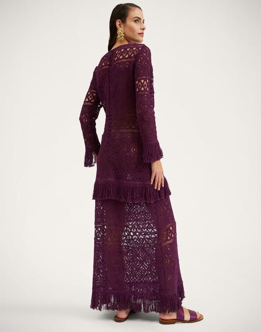 Lacey Long Sleeve Swing Dress La DoubleJ: Plaza Purple DRE0681JCQ080