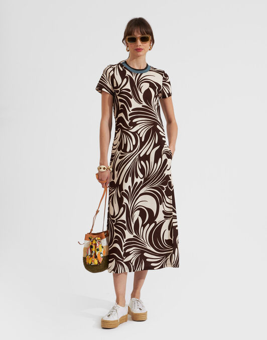 Sporty Swing Dress La DoubleJ: Watermarble DRE0247JER002