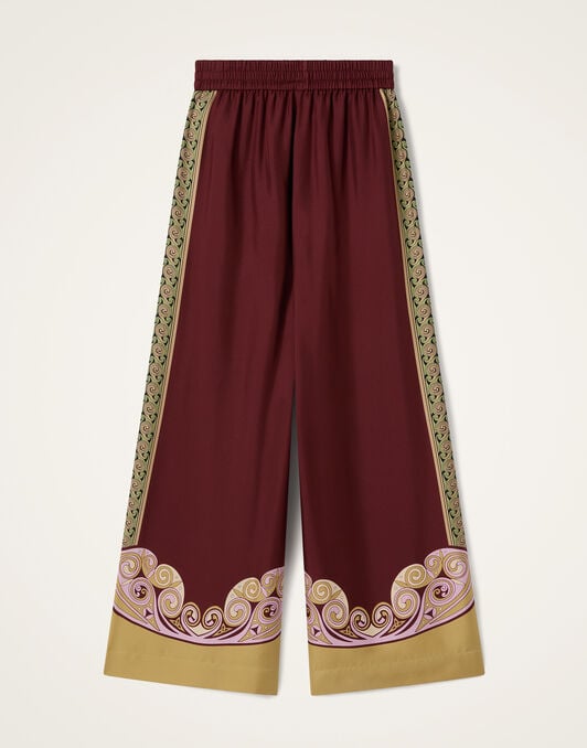 Palazzo Pants La DoubleJ: Kells Swirl Placée Burgundy Palazzo Pants La DoubleJ: Kells Swirl Placée Burgundy TRO0026SIL006