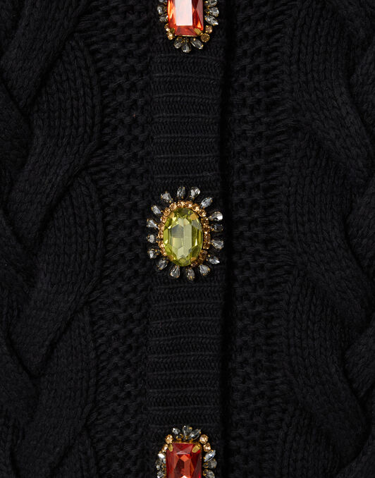 Portrait Cardigan La DoubleJ: Solid Black PUL0211KNI120