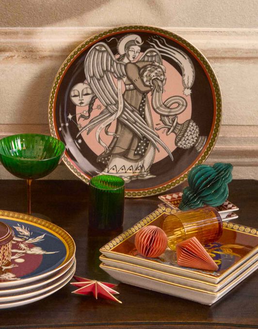 Decorative Plate La DoubleJ: The Angel Brown Decorative Plate La DoubleJ: The Angel Brown DPL0001CER001