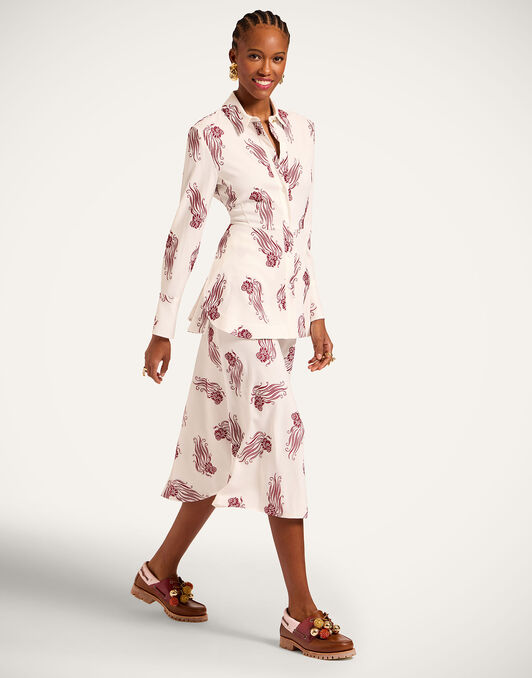 Lungomare Skirt La DoubleJ: Lemuria White Lungomare Skirt La DoubleJ: Lemuria White SKI0089JCQ132