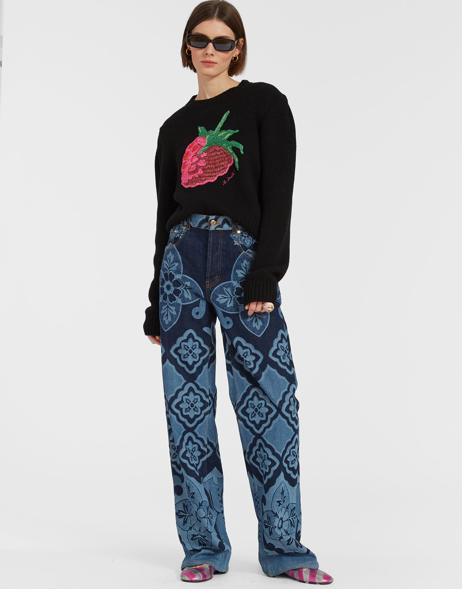 Lampone Sweater La DoubleJ: Black PUL0179KNI093