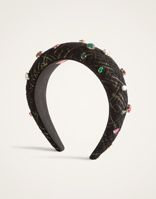 Medici Headband La DoubleJ: Bicolor Black HEB0026WOL040