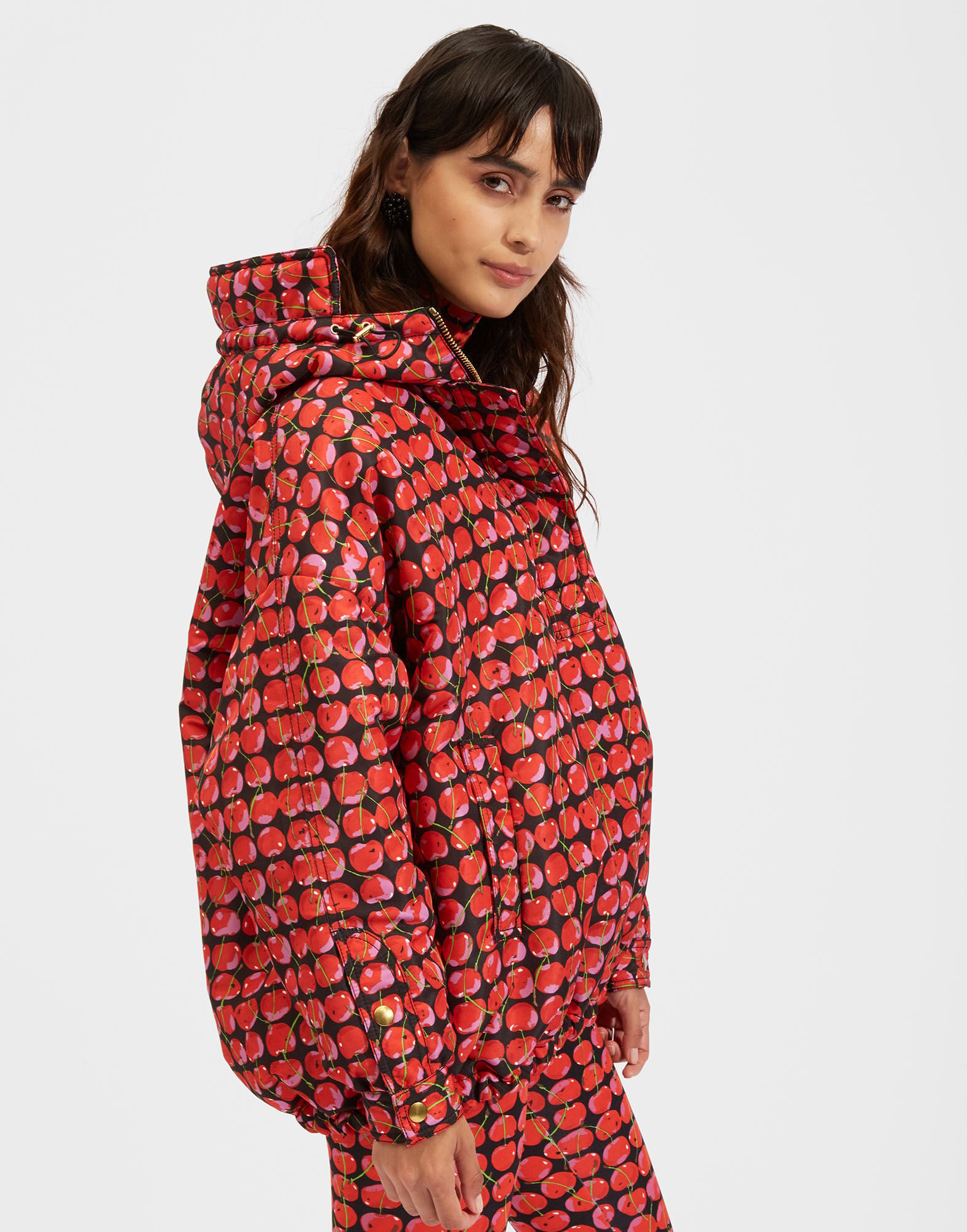 Anorak Jacket La DoubleJ: Black Cherries Anorak Jacket La DoubleJ: Black Cherries DOW0009FAI001