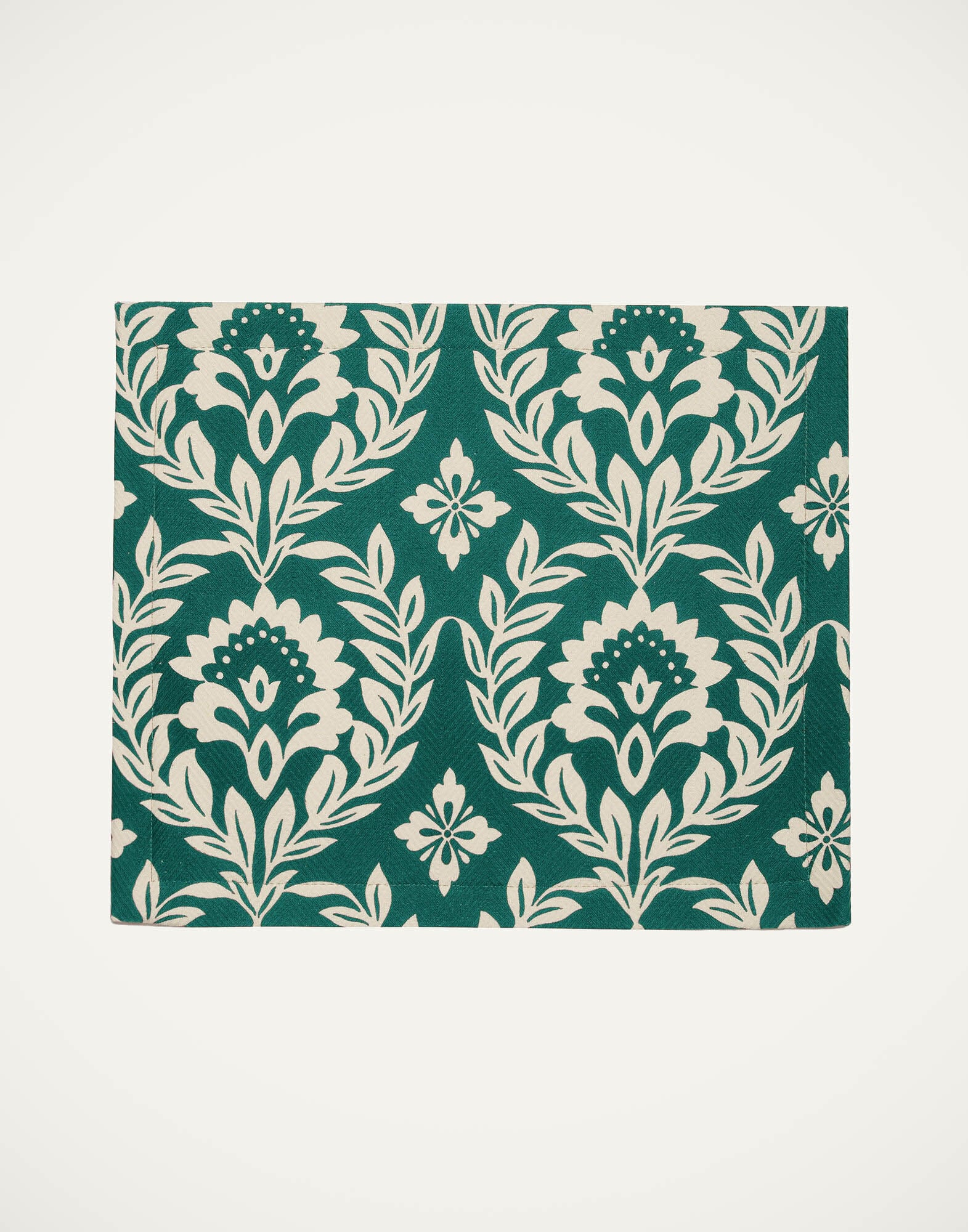 Herringbone Placemat Set of 2 La DoubleJ: Green Garland Herringbone Placemat Set of 2 La DoubleJ: Green Garland TBM0001COT040