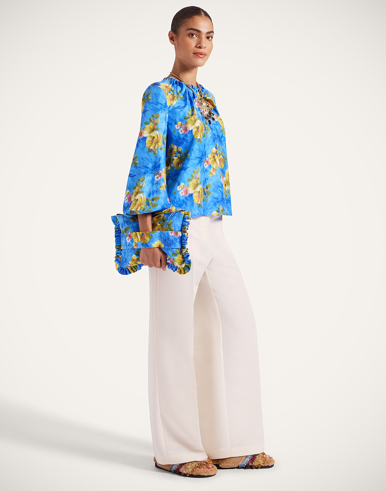 Women's Charming Top in Riptide Light Blue | La DoubleJ