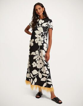 Swing Dress (With Feathers) La DoubleJ: Winter Jasmine DRE0864SIL026