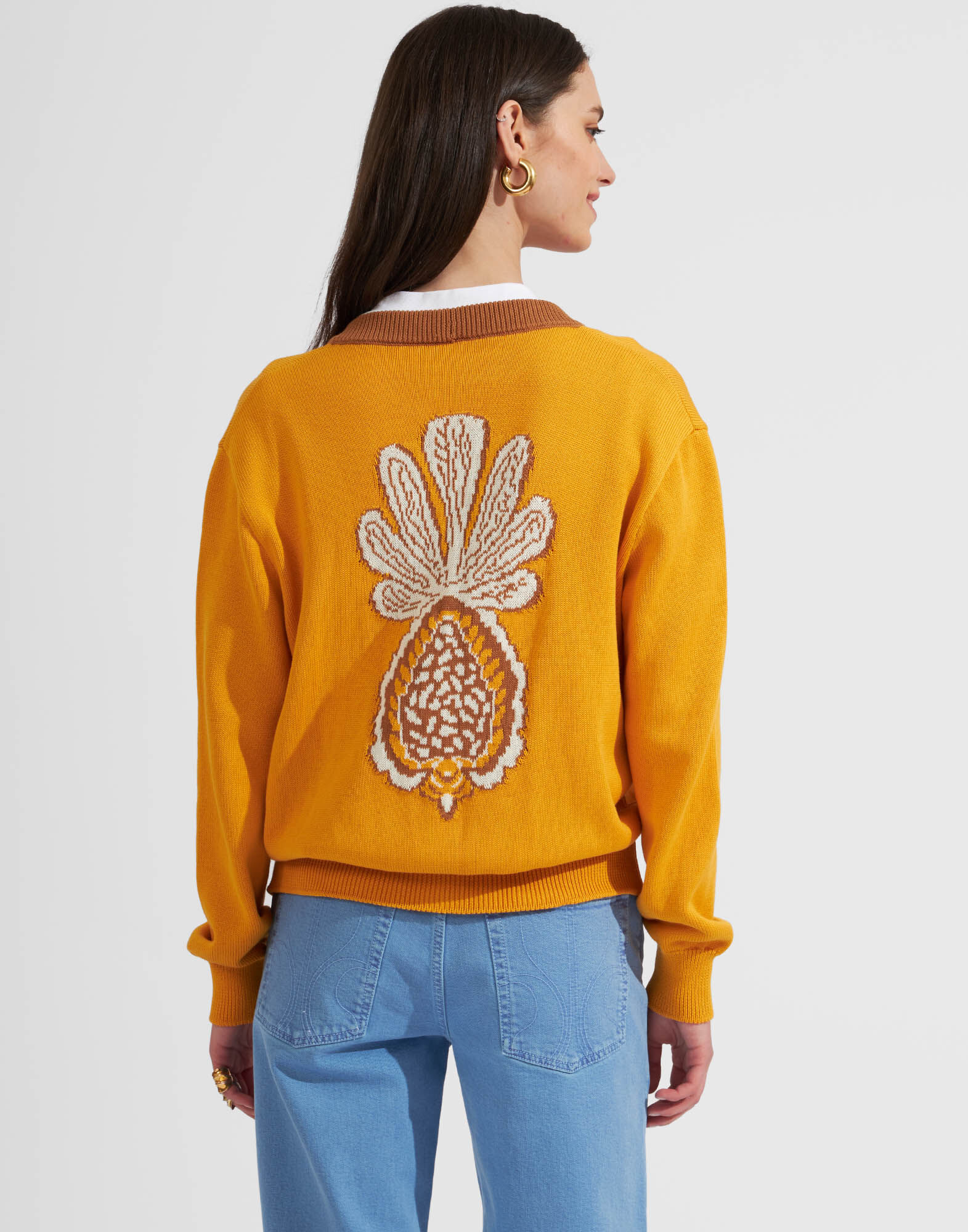 Pineapple Cardigan La DoubleJ: Avorio PUL0157KNI087