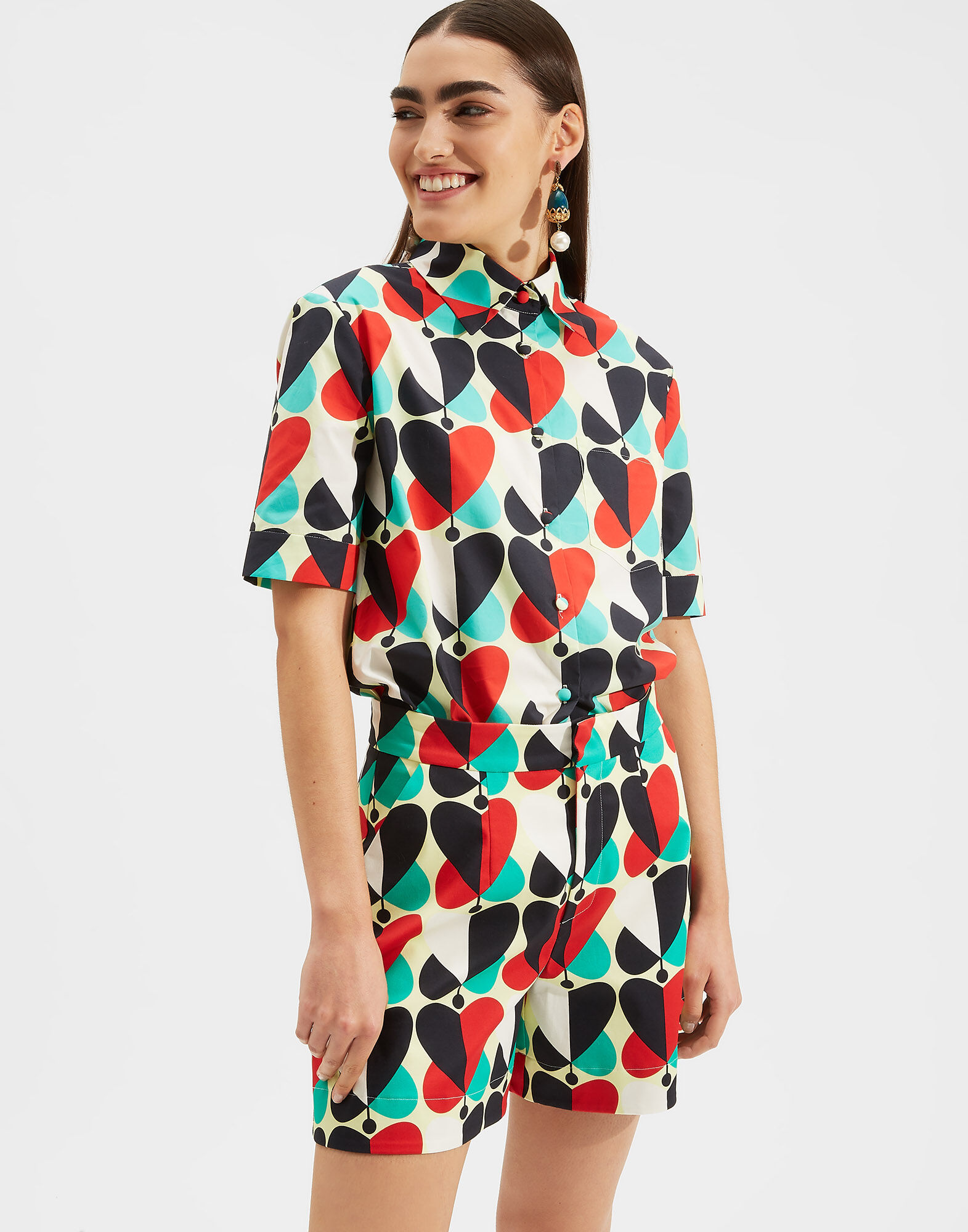 Clerk Shirt La DoubleJ: Farfalle Rosso Clerk Shirt LaDoubleJ: Farfalle Rosso SHI0020COT020