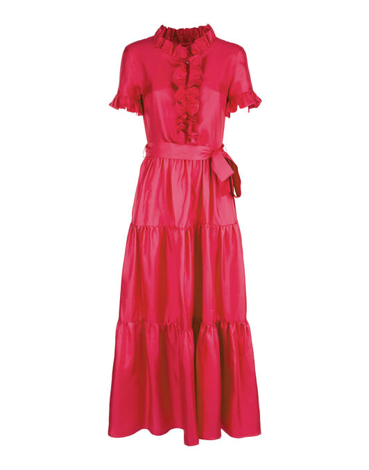 Long & Sassy Dress La DoubleJ: Solid Magenta Long & Sassy Dress LaDoubleJ: Solid Magenta DRE0017SIL001
