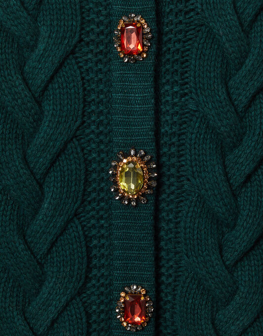 Portrait Cardigan La DoubleJ: Solid Green Portrait Cardigan La DoubleJ: Solid Green PUL0211KNI120