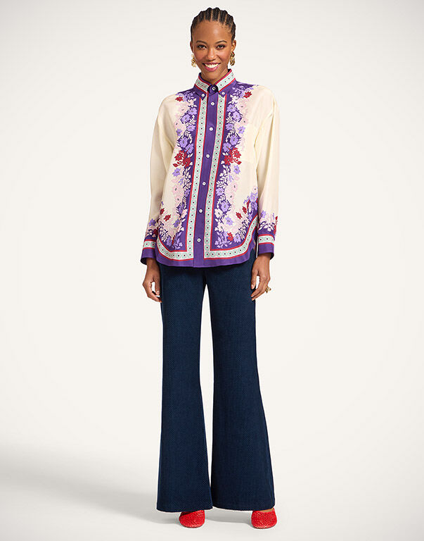 The Flare Pants La DoubleJ: Solid Navy TRO0140VEL020