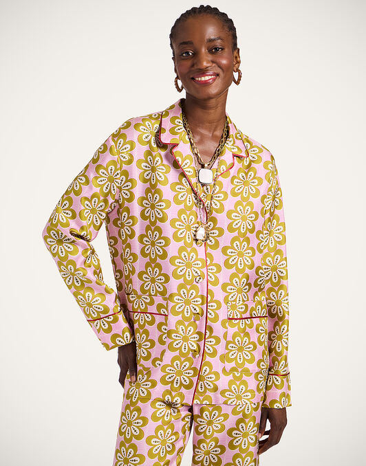 Pajama Shirt La DoubleJ: Caper Pink Pajama Shirt La DoubleJ: Caper Pink SHI0077SIL001