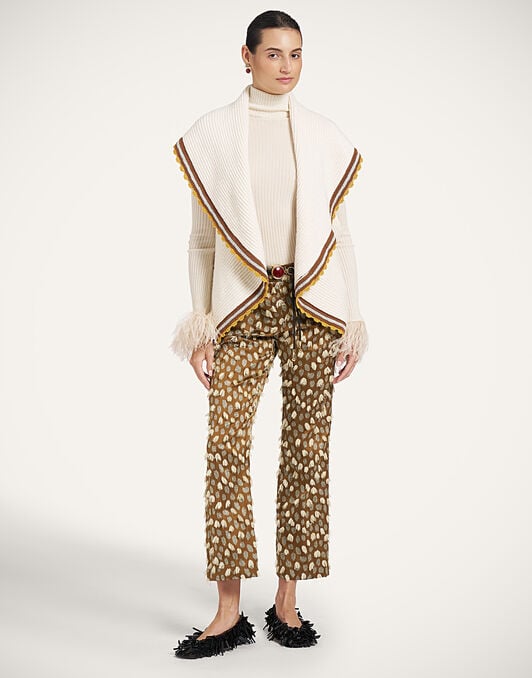 Circle Vest La DoubleJ: Solid Off White Circle Vest La DoubleJ: Solid Off White PUL0423KNI231