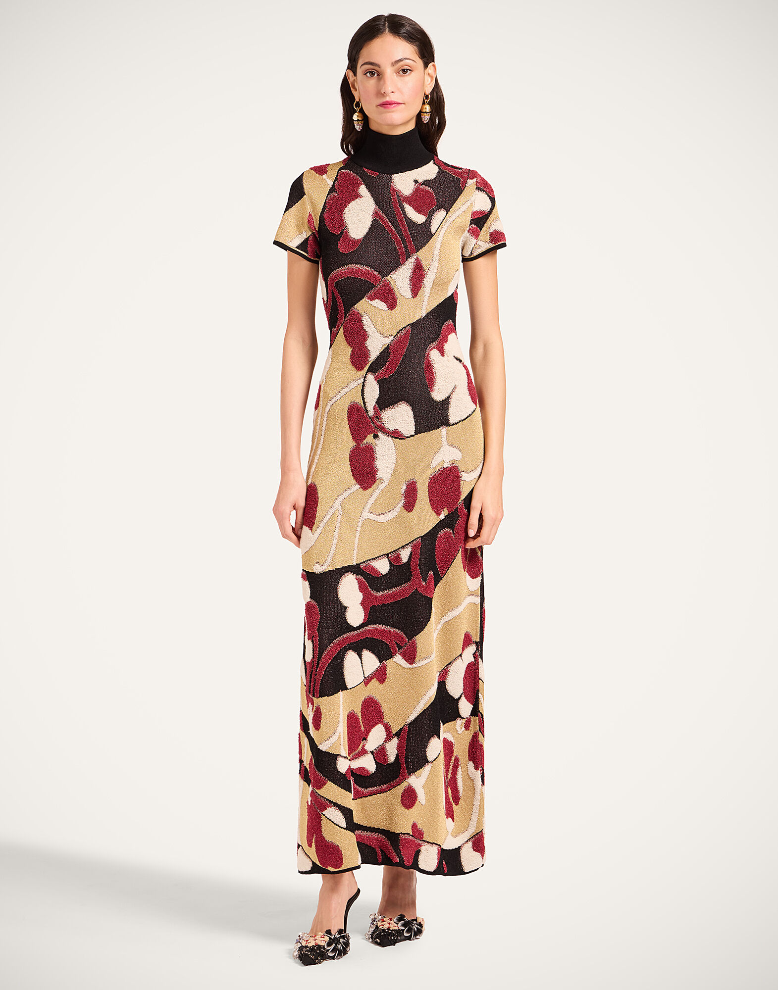 Herald Long Dress La DoubleJ: Multicolor Gold Herald Long Dress La DoubleJ: Multicolor Gold DRE0993KNI185