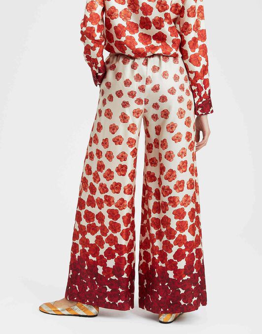 Palazzo Pants La DoubleJ: Haze Placèe Red TRO0026SIL006