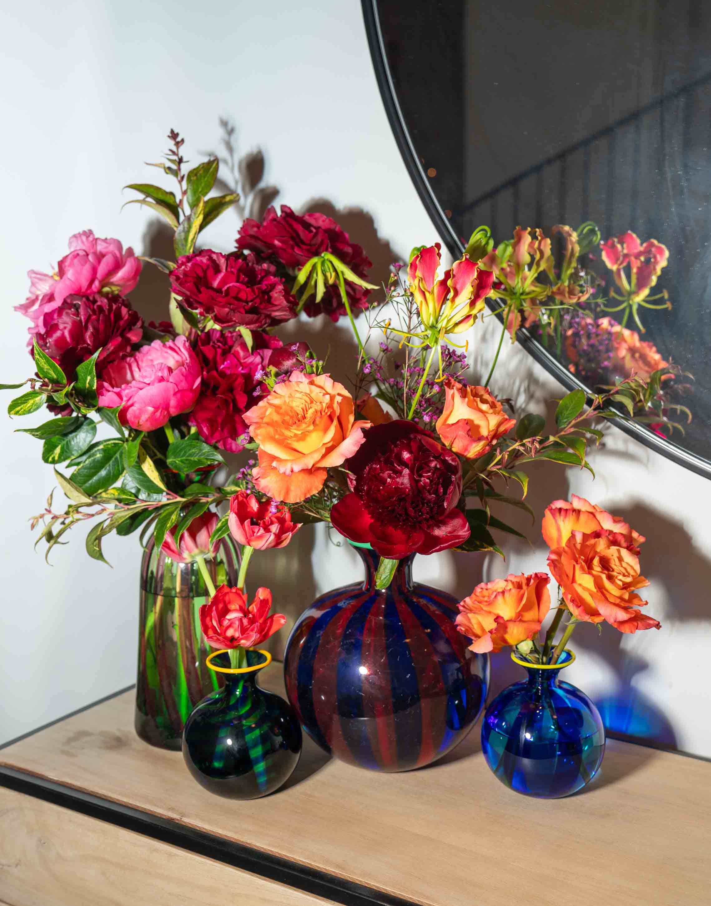 Bottiglia Vase (Ridged) La DoubleJ: Verde/Fucsia Bottiglia Vase (Ridged) La DoubleJ: Verde/Fucsia VAS0010MUR001